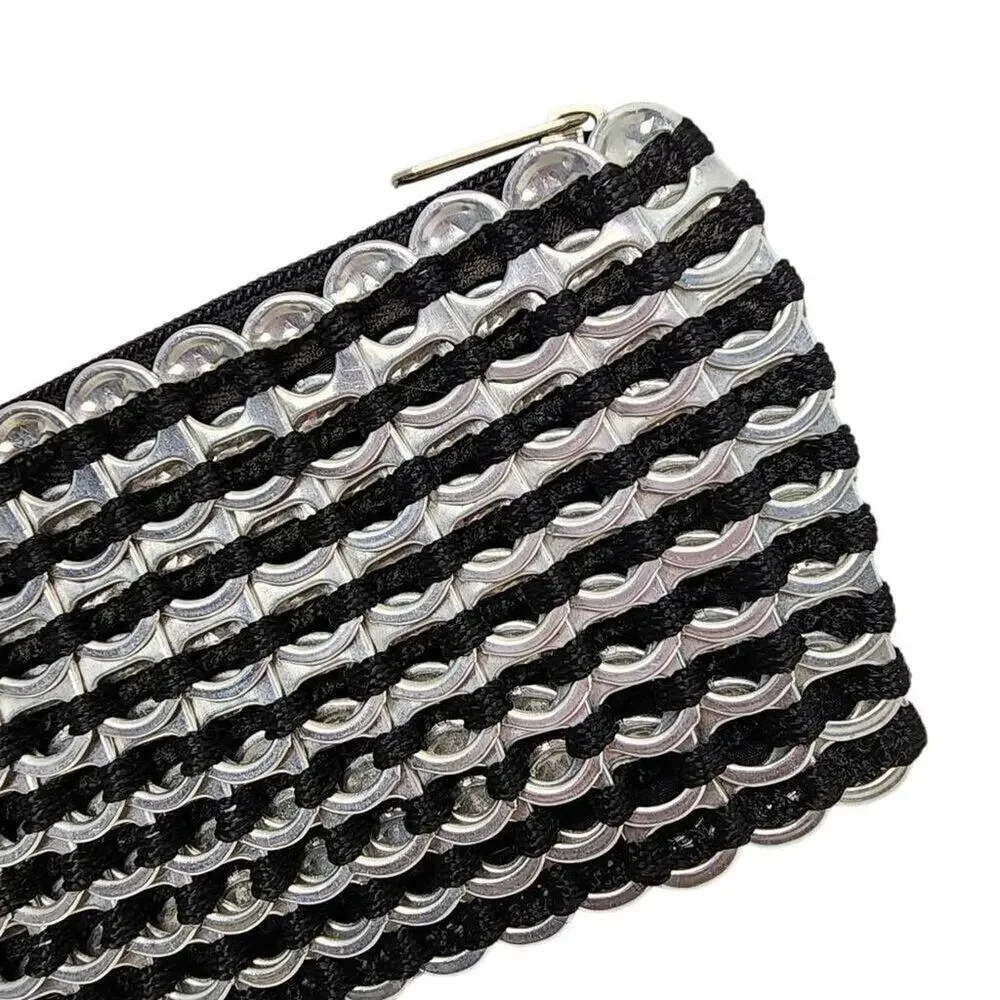 Escama Brasil Womens Handbag, Upcycled Soda Tab Zippered Mini Clutch Purse